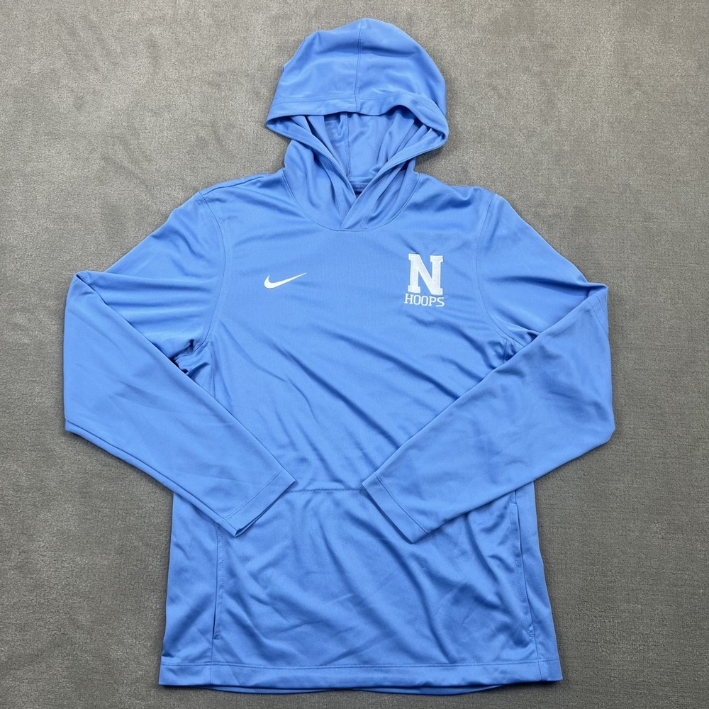Nike Dri-FIT Hoodie Mens Medium Blue N HOOPS Basketball Performance Pullover
